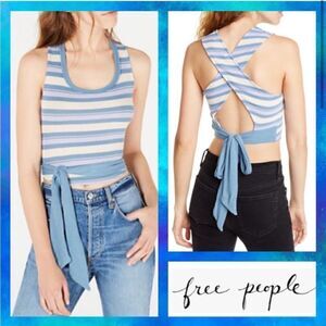 NWT MSRP $58 Free People Workshop Tie Back Tank Top Women's Size Medium
